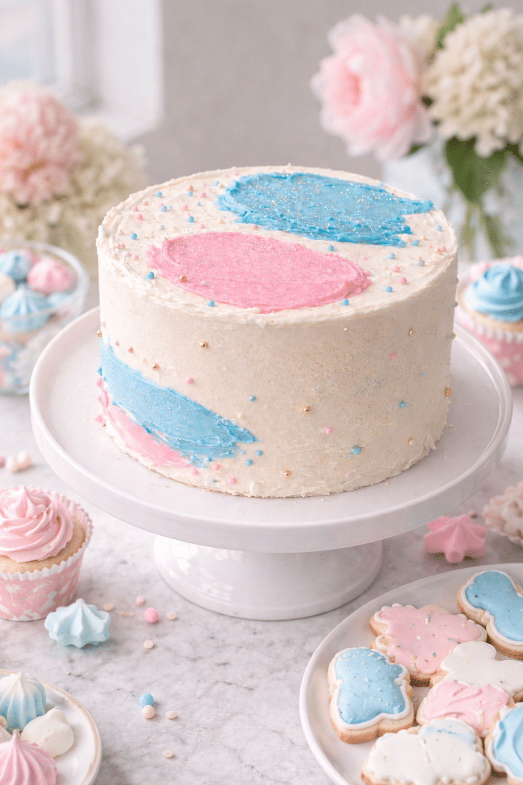 Gender Reveal Cake NYC Crumbly cafe and bakery