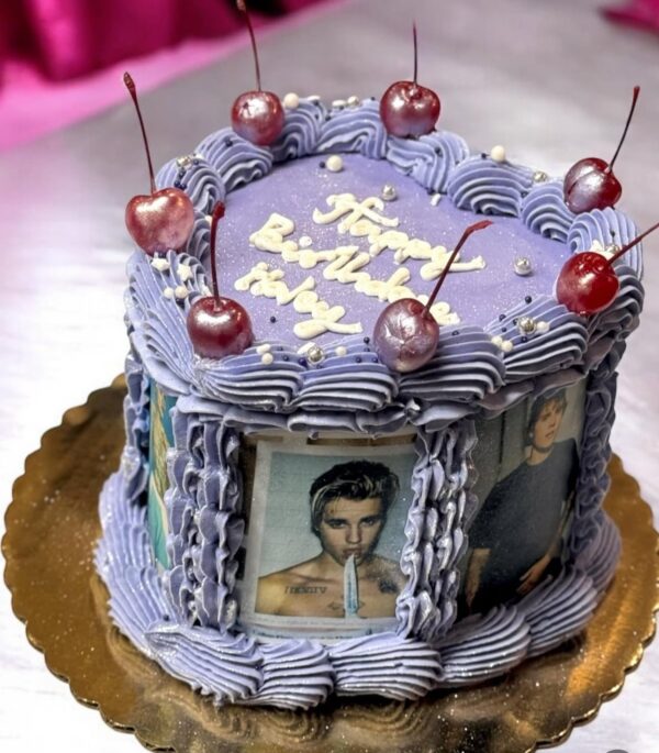 The Bieber Birthday Cake with Cherries