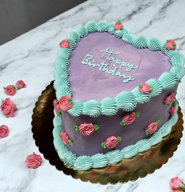 Lavender Heart Cake